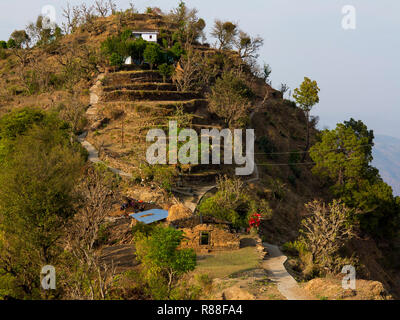 Tulla Kote Village sur la zone, où des Tallas Jim Corbett est venu à tourné la Tallas Des maneaters Kumaon, collines, Uttarakhand, Inde Banque D'Images