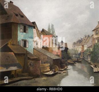 Am Stadtkanal Fischerhäuser Carl Schuster. Banque D'Images