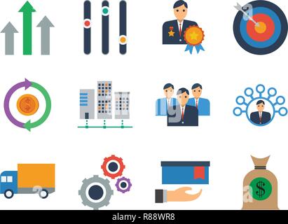 Business Icon Set Bundle, meilleur vecteur pour votre site web Illustration de Vecteur