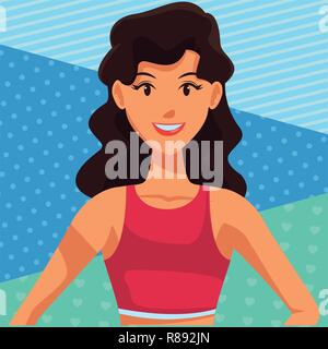 Fit woman doing exercise Illustration de Vecteur