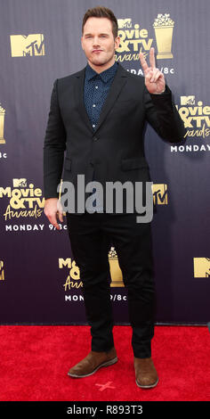 SANTA MONICA, LOS ANGELES, CA, USA - 16 juin : Chris Pratt à la 2018 MTV Film et TV Prix tenue au Barker Hangar le 16 juin 2018 à Santa Monica, Los Angeles, Californie, États-Unis. (Photo par Xavier Collin/Image Press Office) Banque D'Images