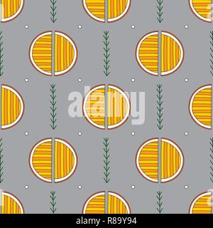 Hand drawn seamless pattern abstract les oranges. Vector background colorés dans un style moderne. Drôle à rayures de surface texture pour les dessins, textiles, wrappin Illustration de Vecteur