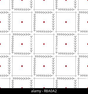 Hand drawn seamless abstract pattern. Contexte minimaliste géométrique dans un style scandinave. La texture élégante surface pour les dessins, textiles, wrappi Illustration de Vecteur