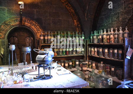 Salle de potions à la Harry Potter À Leavesden Studios, London, UK Banque D'Images