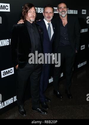 LOS ANGELES, CA, USA - 27 SEPTEMBRE : André Vigneau Norman, Andrew Lincoln, Jeffrey Dean Morgan au Los Angeles Premiere d'AMC's 'The Walking Dead' Saison 9 tenue à la Directors Guild of America Theatre Complex le 27 septembre 2018 à Los Angeles, Californie, États-Unis. (Photo par Xavier Collin/Image Press Office) Banque D'Images