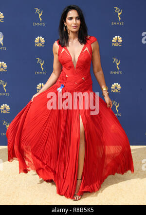 LOS ANGELES, CA, USA - 17 SEPTEMBRE : Padma Lakshmi à la 70e Primetime Emmy Awards annuel tenu au Théâtre de Microsoft à Los Angeles. Vivre le 17 septembre 2018 à Los Angeles, Californie, États-Unis. (Photo par Xavier Collin/Image Press Office) Banque D'Images