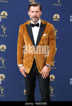 LOS ANGELES, CA, USA - 17 SEPTEMBRE : Nikolaj Coster-Waldau annuel à la 70e Primetime Emmy Awards s'est tenue au Théâtre de Microsoft à Los Angeles. Vivre le 17 septembre 2018 à Los Angeles, Californie, États-Unis. (Photo par Xavier Collin/Image Press Office) Banque D'Images