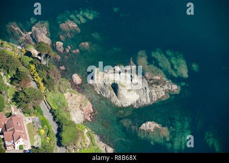 Vestiges du fort Charles, Salcombe, Devon, 2014. Créateur : Angleterre historique photographe personnel. Banque D'Images