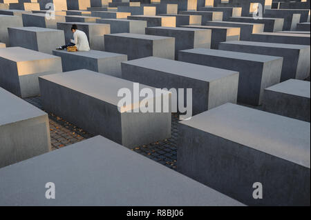 08.09.2014, Berlin, Allemagne - Le Mémorial pour les Juifs assassinés d'Europe, de l'Holocauste ou en abrégé, est situé dans le centre historique de Berli Banque D'Images