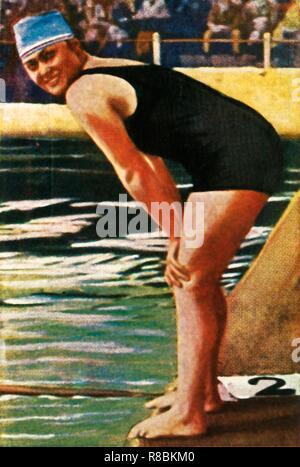 La nageuse allemande Hilde Schrader, 1928. Créateur : Inconnu. Banque D'Images