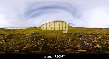 Vue panoramique à 360° de Elmwood, Flore, l'Île Northbrook, François-Joseph