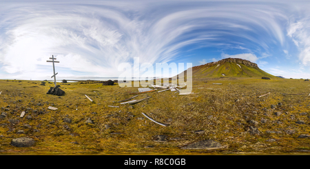 Vue panoramique à 360° de Elmwood, Flore, l'Île Northbrook, François-Joseph