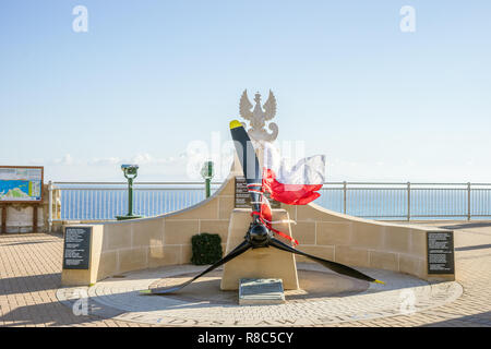 Général Wladyslaw Sikorski mémorial sur l'Europe de Gibraltar Point, en territoire d'outre-mer Banque D'Images