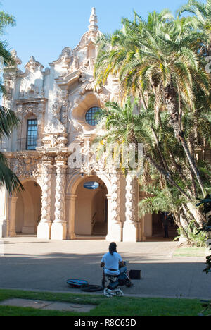 L'architecture espagnole de San Diego. Le parc Balboa Banque D'Images