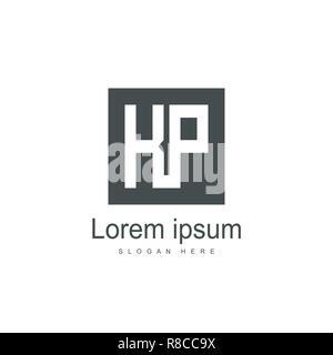 Lettre initiale KP template design logo. Lettre minimaliste vecteur conception logo Illustration de Vecteur