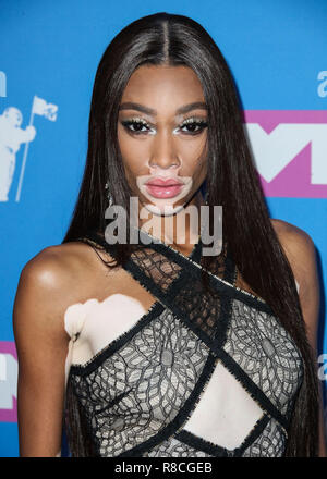 MANHATTAN, NEW YORK, NY, USA - Le 20 août : Winnie Harlow au 2018 MTV Video Music Awards qui a eu lieu au Radio City Music Hall, le 20 août 2018 à Manhattan, New York City, New York, United States. (Photo par Xavier Collin/Image Press Office) Banque D'Images