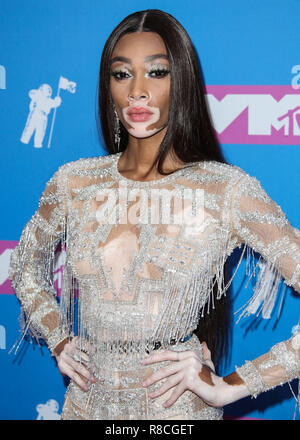 MANHATTAN, NEW YORK, NY, USA - Le 20 août : Winnie Harlow au 2018 MTV Video Music Awards qui a eu lieu au Radio City Music Hall, le 20 août 2018 à Manhattan, New York City, New York, United States. (Photo par Xavier Collin/Image Press Office) Banque D'Images