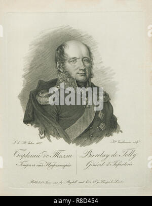 Portrait du maréchal comte Barklay-de-Tolli (1761-1818), 1813. Banque D'Images