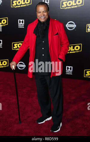 HOLLYWOOD, LOS ANGELES, CA, USA - 10 MAI : Billy Dee Williams à la première de Los Angeles Photos de Disney et Lucasfilm's 'Solo : Une histoire de la guerre des étoiles" qui a eu lieu au El Capitan Theatre le 10 mai 2018 à Hollywood, Los Angeles, Californie, États-Unis. (Photo par Xavier Collin/Image Press Office) Banque D'Images