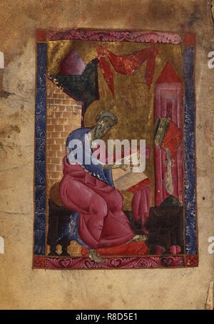 Saint Matthieu l'Évangéliste (Manuscript illumination du Matenadaran évangile), 1237. Banque D'Images