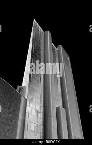 Gratte-ciel en noir et blanc - Genova - Italie Banque D'Images