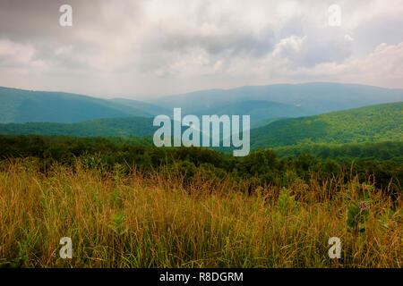 Le Parc National Shenandoah en Virginie s'étend le long de la Blue Ridge Mountains au sud-est des États-Unis. Banque D'Images