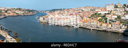 Porto au Portugal. Grande Photographie panoramique en haute résolution. Porto est l'un des plus anciens centres européens et site du patrimoine mondial par l'UNESCO en 1996 Banque D'Images