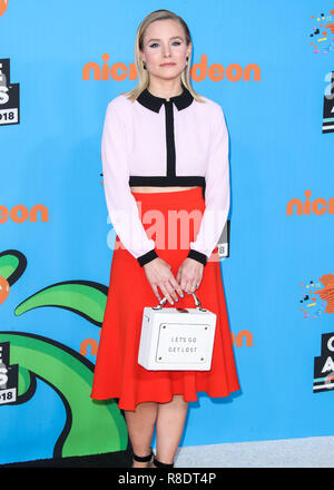 INGLEWOOD, LOS ANGELES, CA, USA - Le 24 mars : Kristen Bell à Nickelodeon's Kids' Choice Awards 2018 qui a eu lieu au Forum le 24 mars 2018 à Inglewood, Los Angeles, Californie, États-Unis. (Photo par Xavier Collin/Image Press Office) Banque D'Images