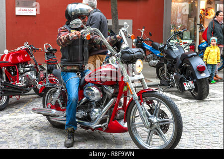 Réunion des motards à Brig, Suisse Banque D'Images