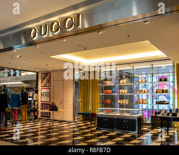 Hong Kong, le 7 avril 2019 : Gucci store à Hong Kong. Banque D'Images