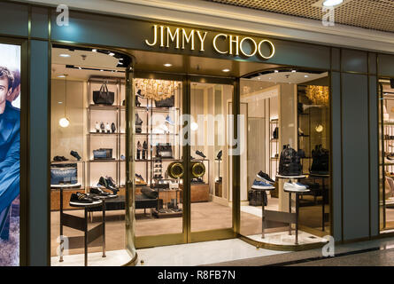 Hong Kong, le 7 avril 2019 : Jimmy Choo store à Hong Kong Banque D'Images