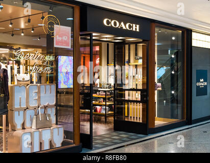 Hong Kong, le 7 avril 2019 : Coach store à Hong Kong Banque D'Images