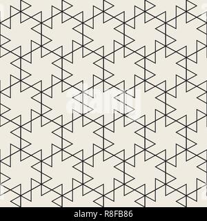 Seamless Vector pattern géométrique. Simple abstract lines lattice. La répétition des éléments du triangle arrière-plan élégant. Illustration de Vecteur