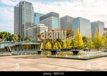 Parc Des Fontaines De Wadakura En Automne, Tokyo, Japon Banque D'Images