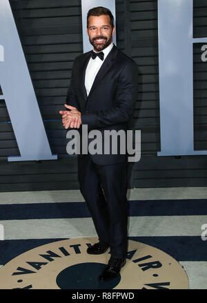 BEVERLY HILLS, LOS ANGELES, CA, USA - Le 04 mars : Ricky Martin en 2018 Vanity Fair Oscar Party organisée à l'Annenberg Center for the Performing Arts le 4 mars 2018 à Beverly Hills, Los Angeles, Californie, États-Unis. (Photo par Xavier Collin/Image Press Office) Banque D'Images