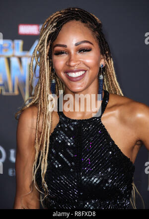 HOLLYWOOD, LOS ANGELES, CA, USA - Le 29 janvier : Meagan bon lors de la première mondiale de Disney et Marvel's 'Black Panther' tenue à l'Kodak Theater Le 29 janvier 2018 à Hollywood, Los Angeles, Californie, États-Unis. (Photo par Xavier Collin/Image Press Office) Banque D'Images