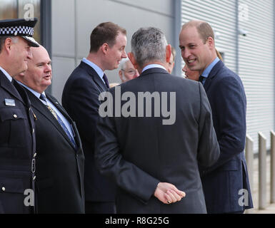 Le duc et la duchesse de Cambridge visiter Rotherham et ouvrir officiellement la nouvelle McLaren Automotive Composites Technology Centre. Avec : William Prince William, duc de Cambridge où : Reading, Royaume-Uni Quand : 14 novembre 2018 Crédit : John Rainford/WENN Banque D'Images