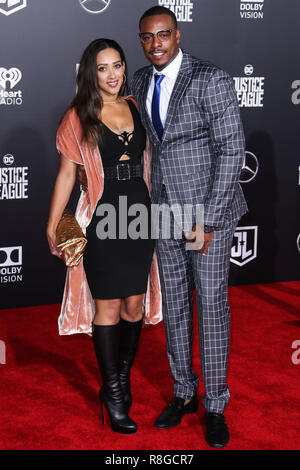 HOLLYWOOD, LOS ANGELES, CA, USA - Le 13 novembre : Julie Pierce, Paul Pierce arrive à la première mondiale de Warner Bros Pictures' 'Justice League' tenue à l'Kodak Theater Le 13 novembre 2017 à Hollywood, Los Angeles, Californie, États-Unis. (Photo par Xavier Collin/Image Press Office) Banque D'Images