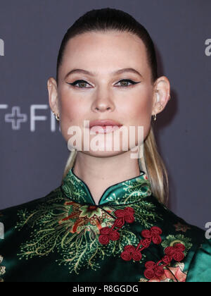 LOS ANGELES, CA, USA - 04 novembre : Modèle Enceinte Behati Prinsloo portant une robe Gucci arrive au LACMA Art  + Film 2017 Gala tenu au Los Angeles County Museum of Art, le 4 novembre 2017 à Los Angeles, Californie, États-Unis. (Photo par Xavier Collin/Image Press Office) Banque D'Images