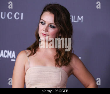 LOS ANGELES, CA, USA - 04 novembre : L'actrice Billie Lourd portant une robe Gucci arrive au LACMA Art  + Film 2017 Gala tenu au Los Angeles County Museum of Art, le 4 novembre 2017 à Los Angeles, Californie, États-Unis. (Photo par Xavier Collin/Image Press Office) Banque D'Images