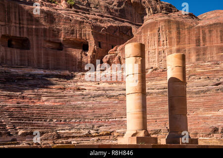 Das römische Theatre, Petra, Bosnien und her ..., Asien | Théâtre Romain, Petra, Jordanie, Asie Banque D'Images