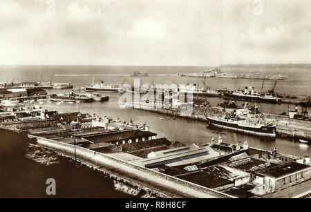 Port de St Heliers Jersey 1937 Banque D'Images