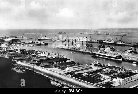 Port de St Heliers Jersey 1937 Banque D'Images