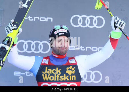 Val Gardena, Groeden, Italie. Le 15 décembre, 2018. Ski alpin, ski Mens ; Suisse's Beat Feuz au podium : Action Crédit Plus Sport/Alamy Live News Banque D'Images