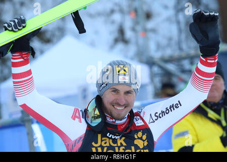 Val Gardena, Groeden, Italie. Le 15 décembre, 2018. Ski alpin, ski Mens ; Max Franz aller au podium : Action Crédit Plus Sport/Alamy Live News Banque D'Images