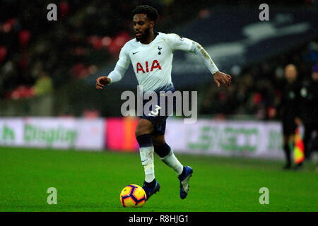 Londres, Royaume-Uni. 15 décembre 2018. Danny Rose de Tottenham Hotspur en action. Le Premier Ministre de l'EPL League, Tottenham Hotspur v Burnley au stade de Wembley à Londres le samedi 15 décembre 2018. Cette image ne peut être utilisé qu'à des fins rédactionnelles. Usage éditorial uniquement, licence requise pour un usage commercial. Aucune utilisation de pari, de jeux ou d'un seul club/ligue/dvd publications . Credit : Steffan Bowen/Andrew Orchard la photographie de sport/Alamy live news Banque D'Images