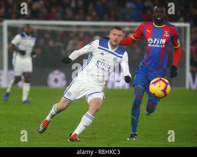 Londres, Royaume-Uni. 15 décembre 2018. Leicester City's Jamie Vardy au cours de Premier League entre Crystal Palace et Leicester City at Selhurst Park Stadium , , Londres, Angleterre le 15 décembre 2018. Action Sport Crédit photo FA Premier League Ligue de football et les images sont soumis à licence. DataCo Usage éditorial uniquement. Pas de vente d'impression. Aucun usage personnel des ventes. Aucune UTILISATION NON RÉMUNÉRÉ : Crédit photo Action Sport/Alamy Live News Banque D'Images