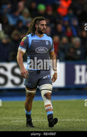 Cardiff, Wales, UK. Le 15 décembre 2018. Josh Navidi de Cardiff Blues. Heineken Cup Champions, piscine 3 rugby match, Cardiff Blues v Saracens au Sport BT Cardiff Arms Park de Cardiff, le samedi 15 décembre 2018. Cette image ne peut être utilisé qu'à des fins rédactionnelles. Editorial uniquement. Photos par Andrew Andrew/Verger Verger la photographie de sport/Alamy live news Banque D'Images