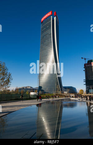 MILAN, ITALIE, 09 décembre 2018 - 'Ville' de la vie complexe dans 3 Torri Milan place, des bâtiments modernes et condos. Banque D'Images