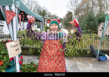 Le samedi 08 décembre 2018 - Le Festival annuel de Dickens en Lymm Lymm, Cheshire, Angleterre, Royaume-Uni. Banque D'Images